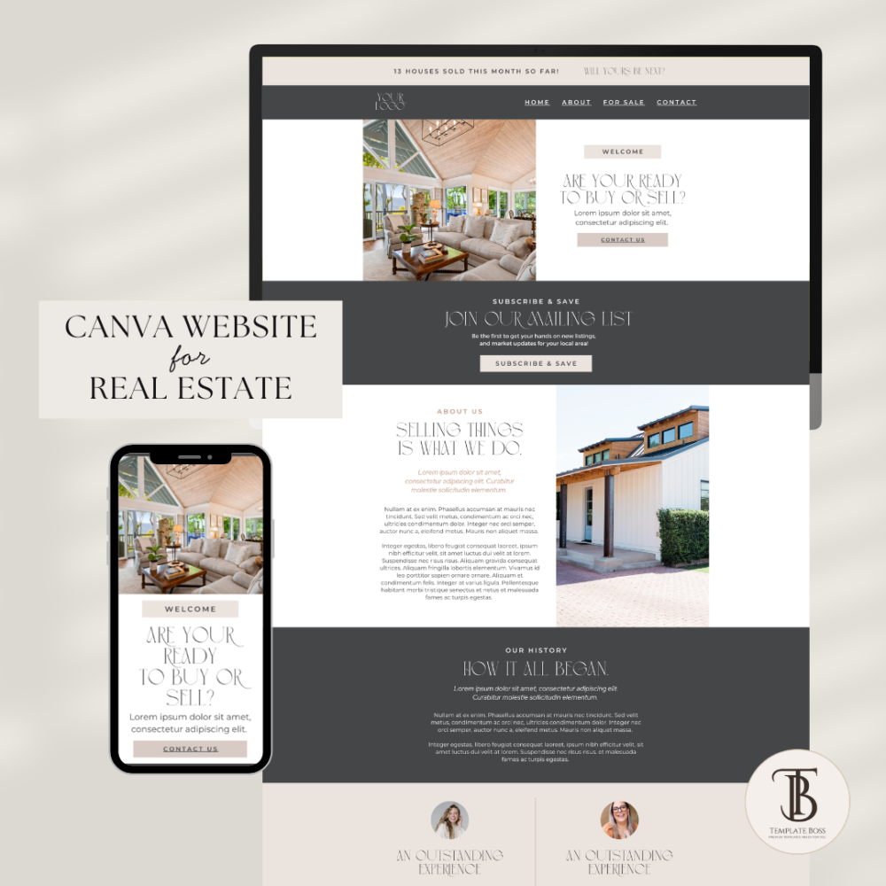 Real Estate Canva Website Template