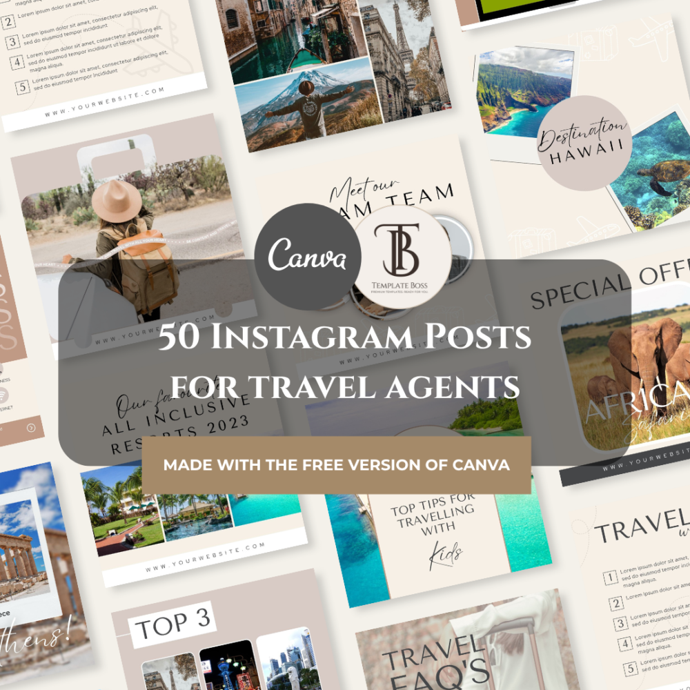 50 Travel Agent Social Media Post Templates