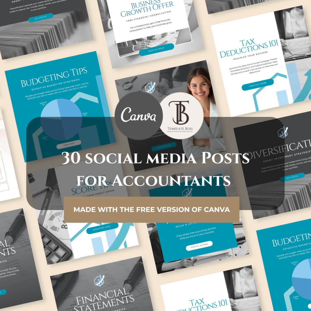 30 Accountant Social Media Post Templates